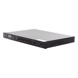 Amplificador de Audio | 1 canal | 350 W | Sistema 100V y Baja Impedancia | 4 Entradas de Micrófono Balanceadas | Bluetooth | USB | SD | FM | Montaje en Rack