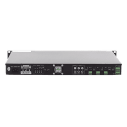 Amplificador de Audio | 1 canal | 350 W | Sistema 100V y Baja Impedancia | 4 Entradas de Micrófono Balanceadas | Bluetooth | USB | SD | FM | Montaje en Rack