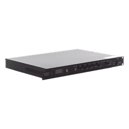 Amplificador de Audio | 1 canal | 350 W | Sistema 100V y Baja Impedancia | 4 Entradas de Micrófono Balanceadas | Bluetooth | USB | SD | FM | Montaje en Rack