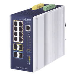 Switch Industrial Administrable Capa 3, Con 8 Puertos PoE Gigabit 802.3bt, 2 Puertos SFP de 1 G / 2.5 G, 2 Puertos SFP 10 G