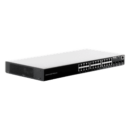 Switch PoE+ Administrable / 24 Puertos Gigabit / 4 SFP Uplink / 360W PoE Total / 56 Gbps Switching / Cloud Gratuito / Rack 19"