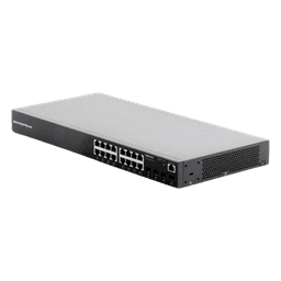 Switch Gigabit Administrable / 16 Puertos RJ45 10/100/1000 Mbps / 4 Puertos SFP Uplink / 40 Gbps Capacidad de Conmutación