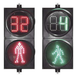 Semáforo Peatonal / Cuenta Regresiva / Diámetro 20 cm / LED Alta Potencia / 110V CA / IP Exterior / -40 °C a +80 °C