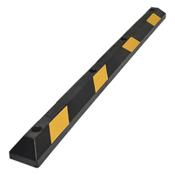 Tope Vehicular P / Estacionamiento / 183cm / Color Negro-Amarillo / 8 Franjas Reflejantes.
