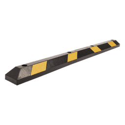 Tope Vehicular P / Estacionamiento / 183cm / Color Negro-Amarillo / 8 Franjas Reflejantes.