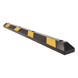Tope Vehicular P / Estacionamiento / 183cm / Color Negro-Amarillo / 8 Franjas Reflejantes.