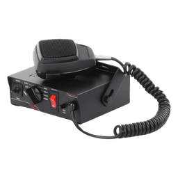 Sirena Vehicular / 100 W / Multivoltaje 12~24 VCD / 6 Tonos Clásicos / Micrófono Integrado / Certificación SAE J1849
