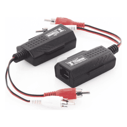Balun Extensor de Audio Analogo Estereo RCA a RJ45 / Distancia 800 Metros (2625 Pies) / Cable CAT5-6 / Conector 100% Cobre / Protección TVS, Calidad Premium