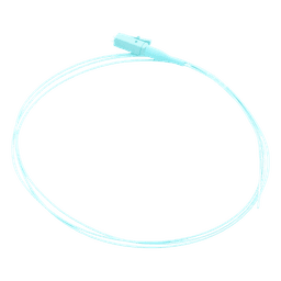 Pigtail de Fibra Óptica Simplex LC, PVC, OM4 50/125, Aqua, 1 Metro (3.28 Pies)