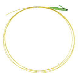 Pigtail de Fibra Óptica Monomodo LC/APC, Simplex de 1 Metro (3.28 Pies)