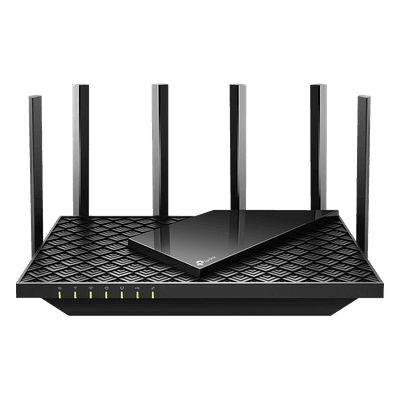 Router WiFi 6 Doble Banda / AX5400 MU-MIMO 4X4 y OFDMA / 1 puerto WAN 10/100/1000 Mbps / 4 puertos LAN 10/100/1000 Mbps / 1 puerto USB 3.0 /  6 potentes antenas / Administración App (Tether) o Página web / Protección HomeShield