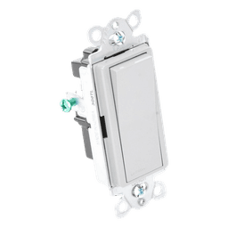 Interruptor de Pared / Un Polo / Paleta Grande / 15 A / 120/277 V / Cargas Generales y Motor / Sin Atenuación