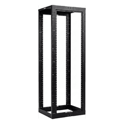 Rack de Cuatro Postes Estándar de 19", Rieles Con Orificio Para Tuerca Enjaulada, Profundidad Ajustable de 23 a 42 in, 45 Unidades de Rack, Color Negro