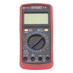 Multímetro Digital / 600 V CC/CA CAT II / 1999 Recuentos / LCD 67 x 42 mm / Corriente 10 A / Resistencia 200 MΩ / HFE Transistores