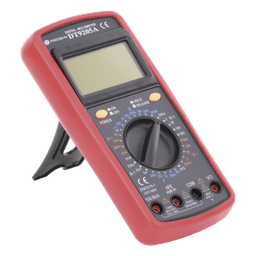 Multímetro Digital / 600 V CC/CA CAT II / 1999 Recuentos / LCD 67 x 42 mm / Corriente 10 A / Resistencia 200 MΩ / HFE Transistores