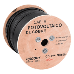 Cable Fotovoltaico / 6 mm² (10 AWG) / 500 m (1640.4 ft) / Cobre Suave / 2000 Vcc / Resistencia UV-Ozono / -40°C a 120°C