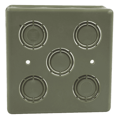  Caja Cuadrada  de 1/2" - 3/4" para PVC Conduti Pesado. 