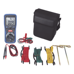 KIT de Medidor de Resistencia a Tierra Digital ( Terrómetro ), a 3 hilos  CAT III / 1000 V.