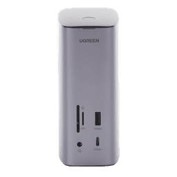 HUB USB-C (Docking Revodok Pro) 12 en 1 | 2 USB-A 3.0 | 1 USB-C PD Carga 100W | 1 USB-A 3.1 | 1 USB-C 3.1 | HDMI 4K | HDMI 8K Ultra HD | Display Port 4K | RJ45 (Gigabit) | Lector Tarjeta SD + Micro SD (TF) | Jack Audio 3.5mm.