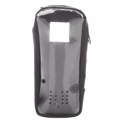 Funda de Piel Reforzada, con Frente Transparente para Serie Satelital IC-SAT100.