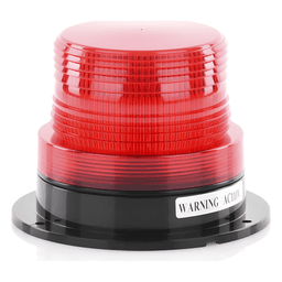 Burbuja Brillante de Larga Vida Útil, con 8 LEDs Color Rojo, Domo Rojo, 110 Vca