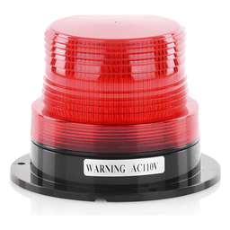 Burbuja Brillante de Larga Vida Útil, con 8 LEDs Color Rojo, Domo Rojo, 110 Vca
