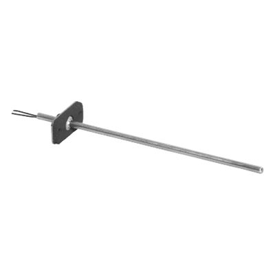 Sensor de temperatura de aire para ducto o plenum, sonda de acero inoxidable con brida, cableado de bajo voltaje a controlador