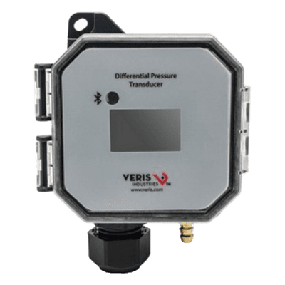 Transmisor de presión diferencial y velocidad de aire con Bluetooth, pantalla LCD, rango universal 0-10 in WC / 0-7,000 fpm