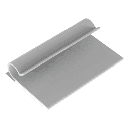 Clip Adhesivo Tipo J, Para Cables de Hasta 6.4 mm de Diametro, Uso Interior, Color Gris, Paquete de 100pz 