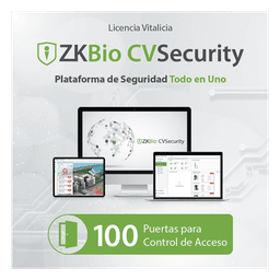 Licencia para ZKBio CVsecurity permite gestionar hasta 100 puertas para control de acceso