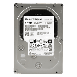 Disco Duro Enterprise 10 TB / Wester Digital (WD) / Serie Ultrastar / Recomendado para Data Center y NVRs de Alta Capacidad / Alto Performace