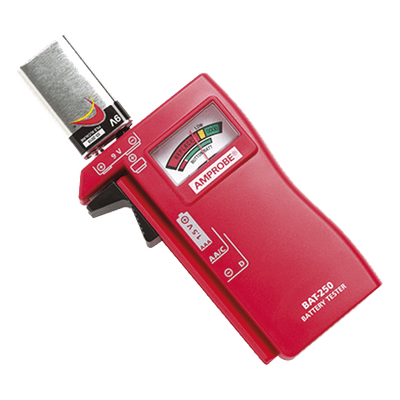 Probador de Baterías / 9 Vcc / 1.5 Vcc / AA-AAA-C-D / Aguja Analógica / Indicador por Color