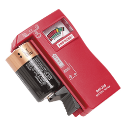 Probador de Baterías / 9 Vcc / 1.5 Vcc / AA-AAA-C-D / Aguja Analógica / Indicador por Color