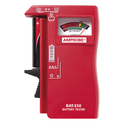 Probador de Baterías / 9 Vcc / 1.5 Vcc / AA-AAA-C-D / Aguja Analógica / Indicador por Color