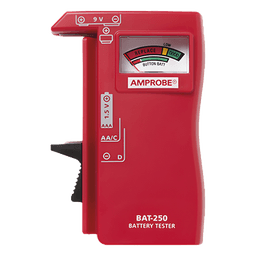 Probador de Baterías / 9 Vcc / 1.5 Vcc / AA-AAA-C-D / Aguja Analógica / Indicador por Color