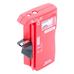 Probador de Baterías / 9 Vcc / 1.5 Vcc / AA-AAA-C-D / Aguja Analógica / Indicador por Color