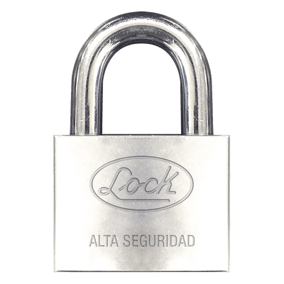 Candado de alta seguridad / Acero anticorte / Acabado cromado / Llaves Abloy / Horquilla 34 mm (1.34 pulgadas)