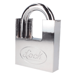 Candado de acero / Guarda anti-palanca / Cromo satinado / Doble cerrojo / 40 mm (1.57 in) / Nivel de seguridad 7 / Llave Abloy