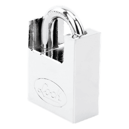 Candado de acero / Guarda anti-palanca / Cromo satinado / Doble cerrojo / 40 mm (1.57 in) / Nivel de seguridad 7 / Llave Abloy