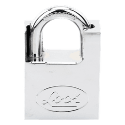 Candado de acero / Guarda anti-palanca / Cromo satinado / Doble cerrojo / 40 mm (1.57 in) / Nivel de seguridad 7 / Llave Abloy