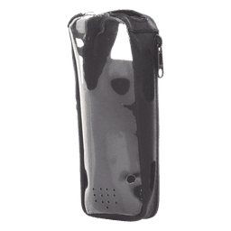 Funda de Piel Reforzada / Visor Frontal Transparente / Cierre Metálico / Compatible IC-A25
