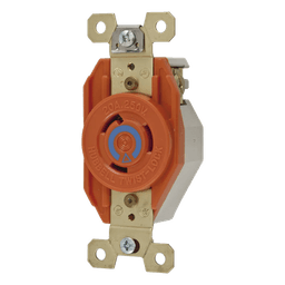 Receptáculo Sencillo de Media Vuelta / 20 A 250 V CA / 2 Polos 3 Hilos / Nema L6-20R