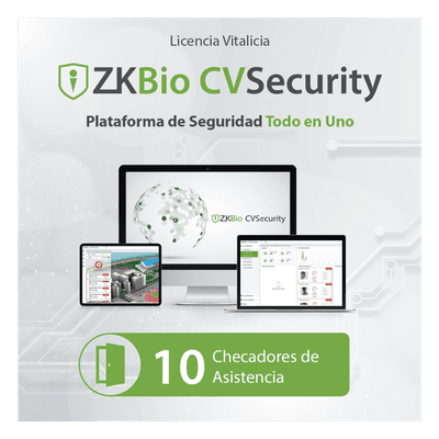 Licencia para ZKBio CVsecurity permite gestionar hasta 10 dispositivos para tiempo y asistencia