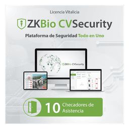 Licencia para ZKBio CVsecurity permite gestionar hasta 10 dispositivos para tiempo y asistencia