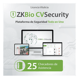 Licencia para ZKBio CVsecurity permite gestionar hasta 25 dispositivos para tiempo y asistencia
