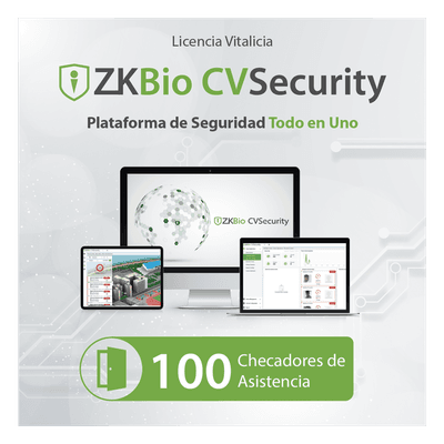 Licencia para ZKBio CVsecurity permite gestionar hasta 100 dispositivos para tiempo y asistencia