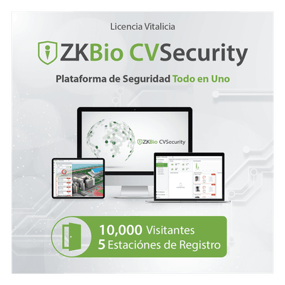 Licencia de Software / Gestión de 10,000 Visitantes / 5 Estaciones de Registro / Compatible PDS-3000