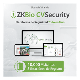 Licencia de Software / Gestión de 10,000 Visitantes / 5 Estaciones de Registro / Compatible PDS-3000