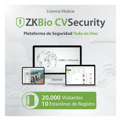 Licencia de software / Gestión de visitantes / 20,000 visitantes mensuales / 10 estaciones de registro / Compatible con PDS-3000
