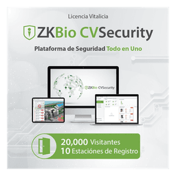 Licencia de software / Gestión de visitantes / 20,000 visitantes mensuales / 10 estaciones de registro / Compatible con PDS-3000